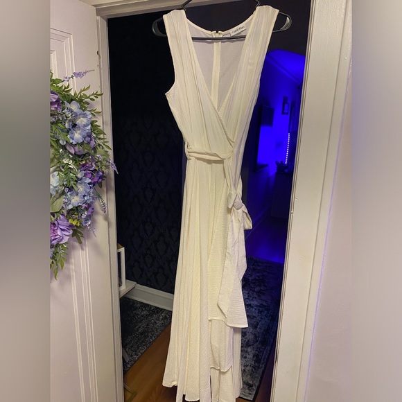 CALVIN KLEIN | women’s white beach ankle jumpsuit size 10 - Picture 3 of 8